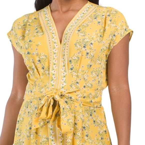 Max Studio V Neck Floral Print Hi-low Dress - Picture 3 of 6